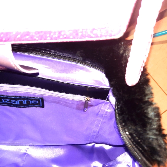 GORGEOUS SUZANNE FAUX FUR MINK HUGE SEXXXY NAUGHTY BLACK OVERSIZED TRAVEL BAG - Picture 8 of 11